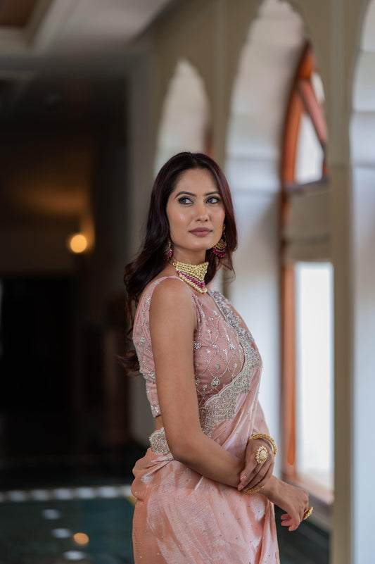 Subhraya Vienna Sausage Chiffon Saree