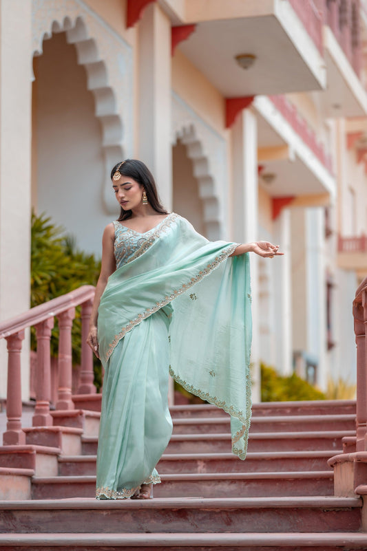 Subhraya Cool Crayon Tissue Silk Saree