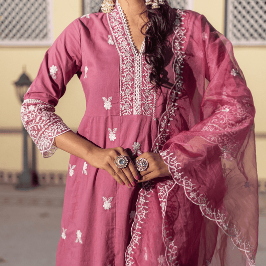 Subhraya Pure Cotton Anarkali Kurta