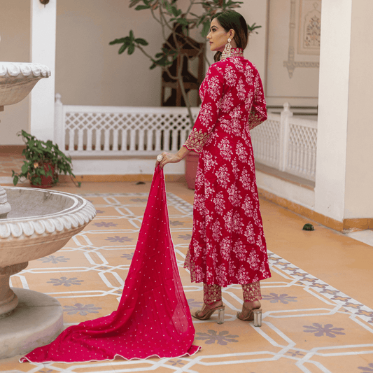 Subhraya Sorbet Anarkali Pure Cotton kurta