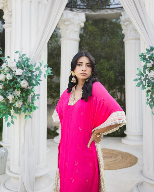 Subhraya Deep Fuchsia Royal Kaftan