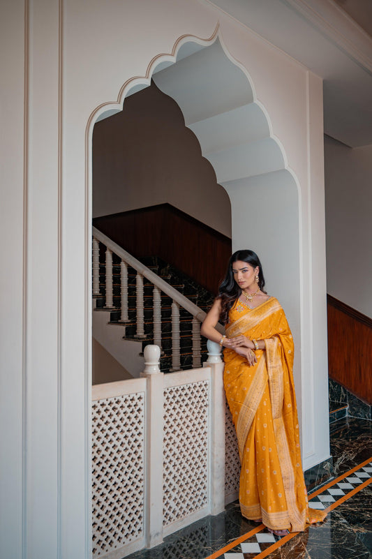 Subhraya Acorn Squash Silk Saree