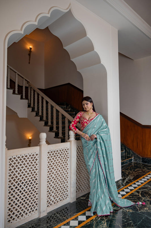 Subhraya Island Breeze Banarasi Silk Saree