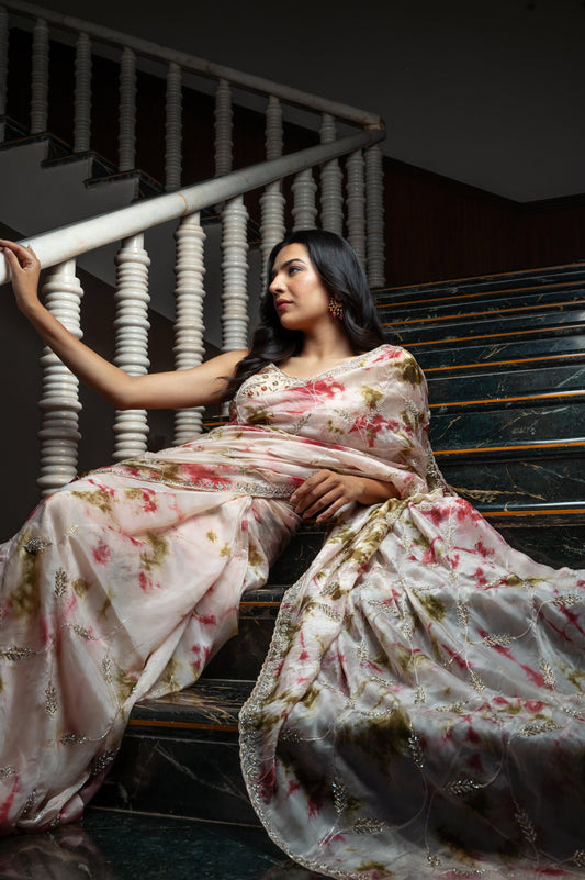 Subhraya Spun Chiffon Saree