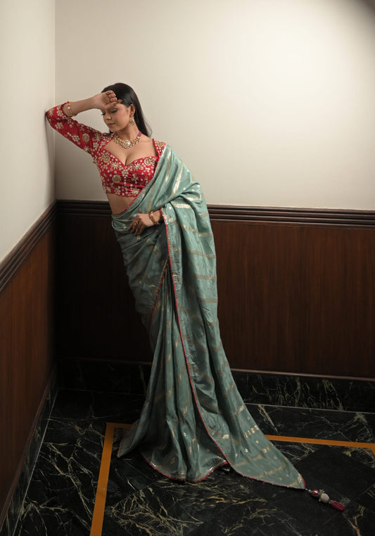 Subhraya Island Breeze Banarasi Silk Saree
